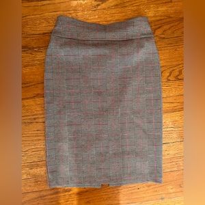 Plaid pencil skirt